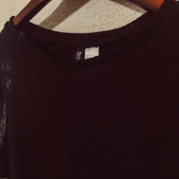 DIVIDED  Hanging Sleeve Ribbed Tee - Picture 2 of 4